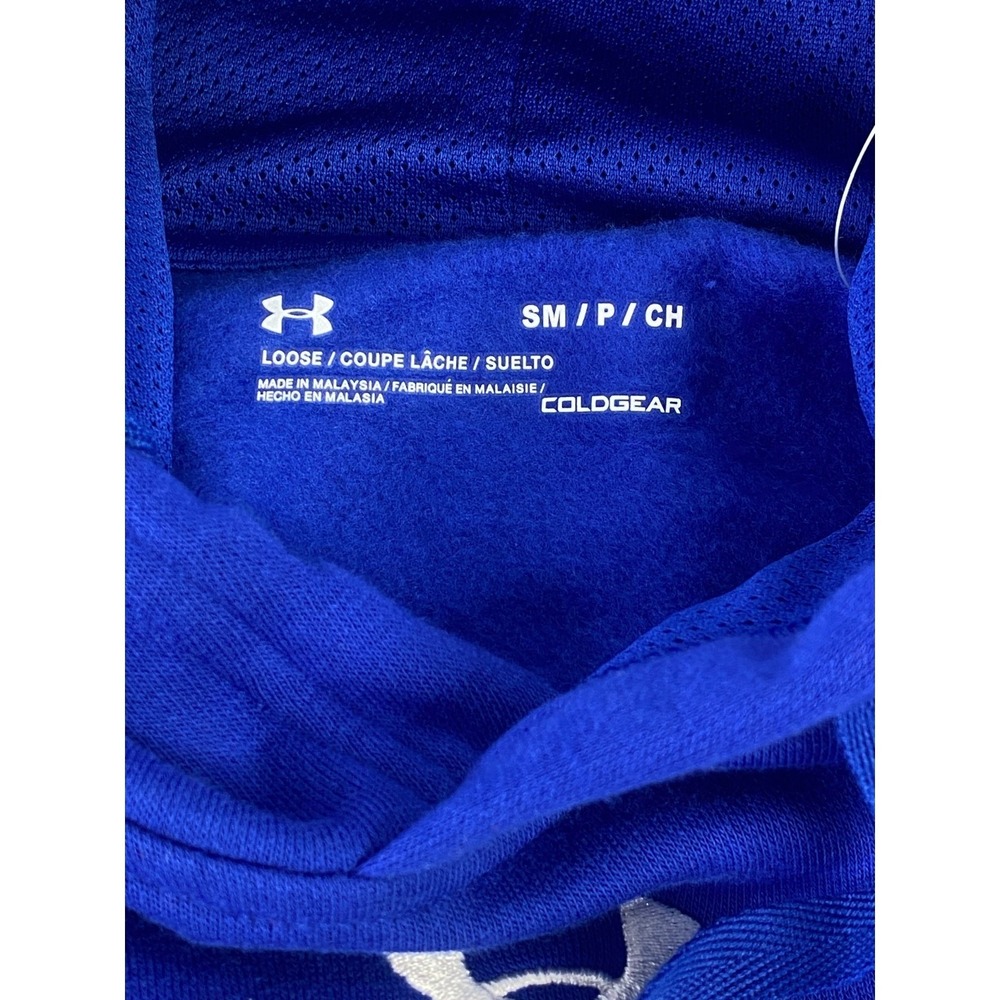 Under Armour Hoodie Mens Small Blue New ColdGear Loose Fit Pullover 1300123-400 - Picture 4 of 5
